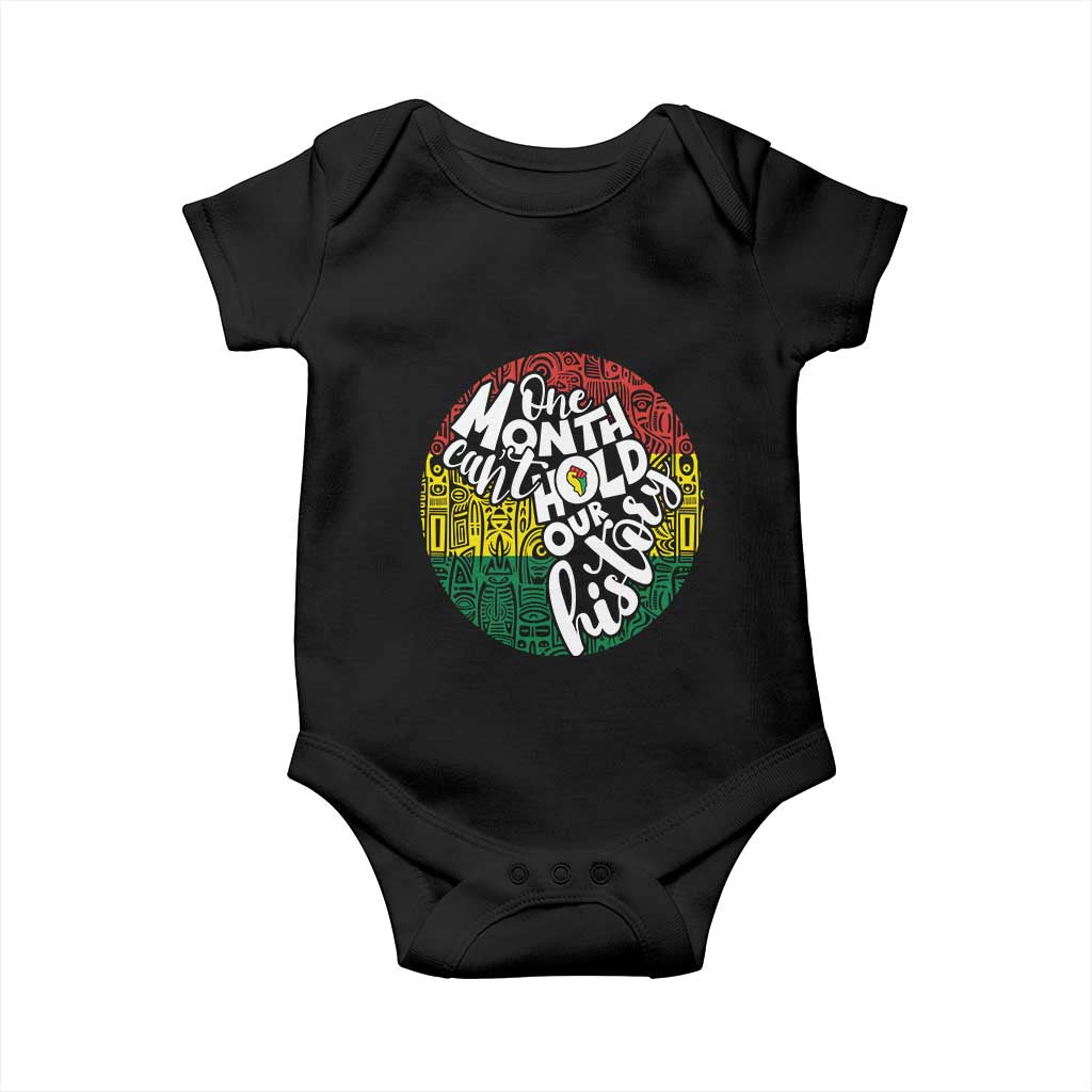 Black Pride Baby Onesie One Month Can't Hold Our History TS09 Black Print Your Wear