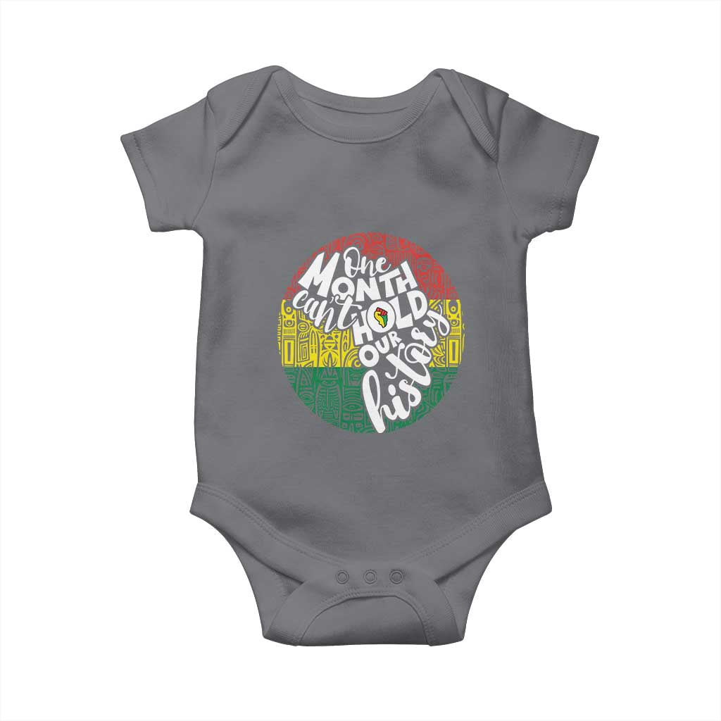 Black Pride Baby Onesie One Month Can't Hold Our History TS09 Charcoal Print Your Wear