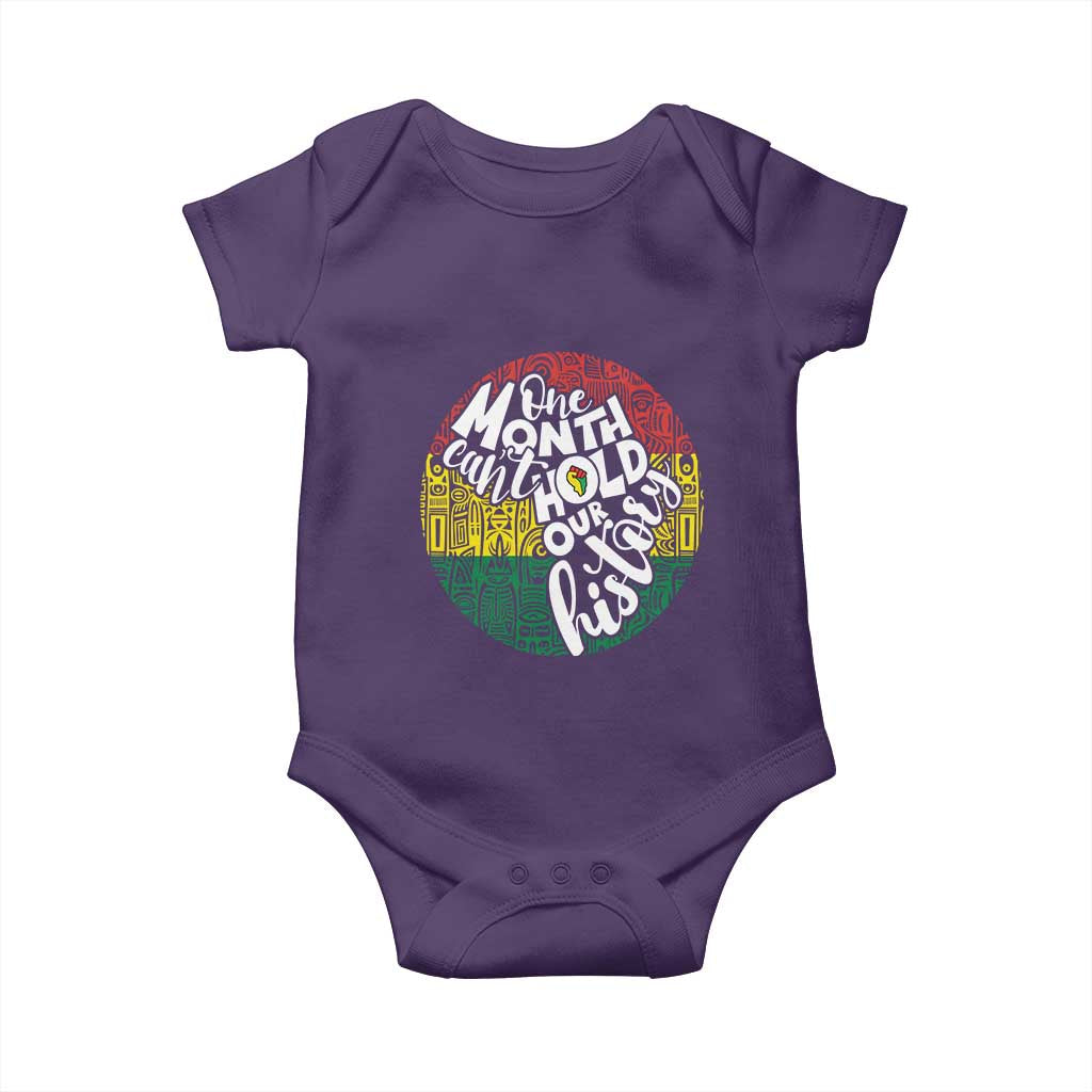 Black Pride Baby Onesie One Month Can't Hold Our History TS09 Purple Print Your Wear