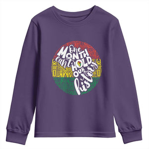 Black Pride Youth Sweatshirt One Month Can't Hold Our History TS09 Purple Print Your Wear