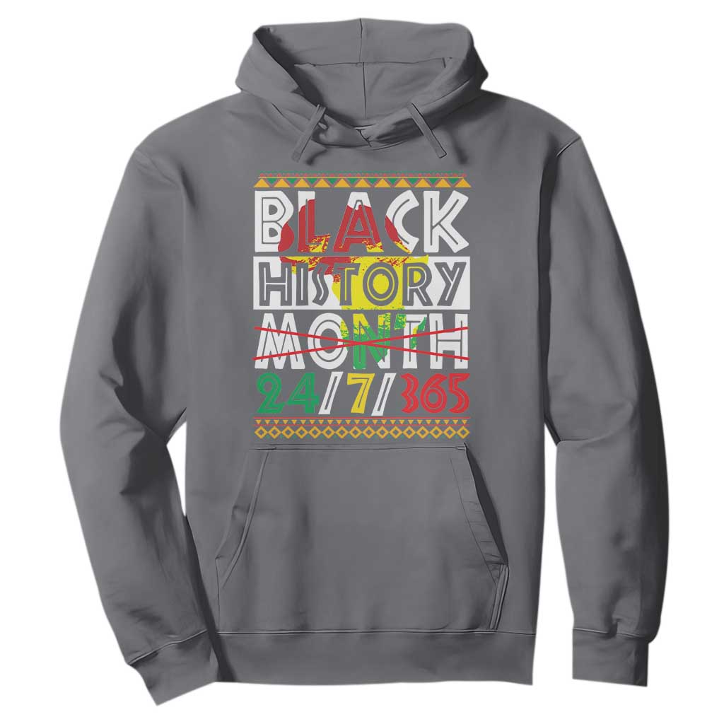 Black History Month 24/7/365 Gift Pride African American Hoodie TS09 Charcoal Printyourwear