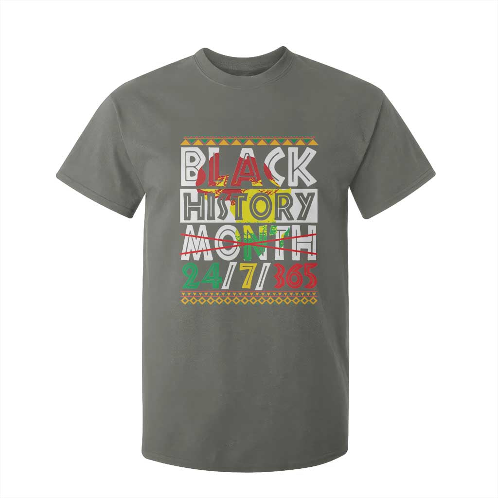 Black History T Shirt For Kid 24/7/365 Pride African American TS09 Military Green Print Your Wear