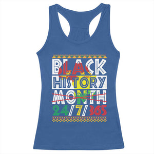 Black History Racerback Tank Top 24/7/365 Pride African American TS09 Royal Blue Print Your Wear