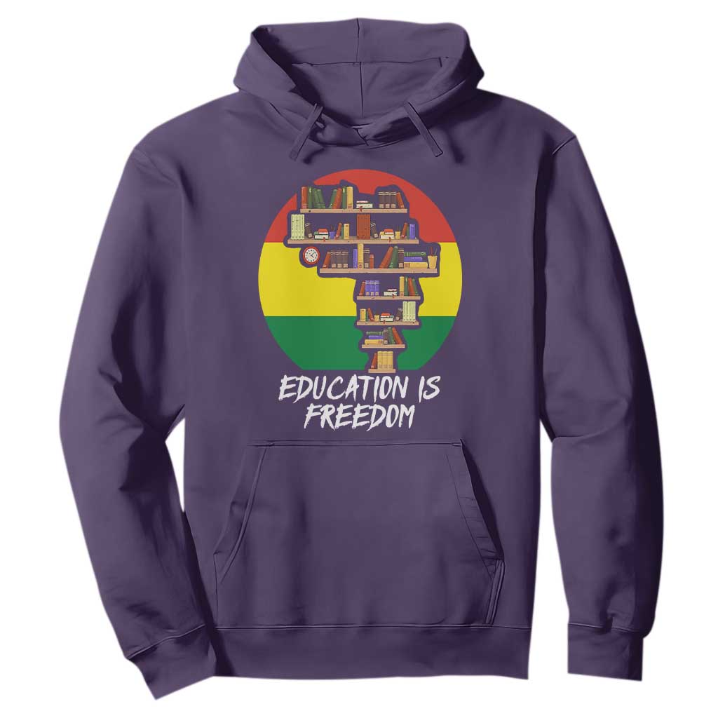 Black History Month Hoodie Education Is Freedom African Americans TS09 Purple Printyourwear