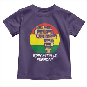 Black History Month Toddler T Shirt Education Is Freedom African American Educator TS09 Purple Print Your Wear