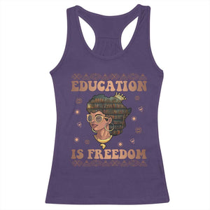Black Teacher Racerback Tank Top Education Is Freedom Black History Month TS09 Purple Print Your Wear