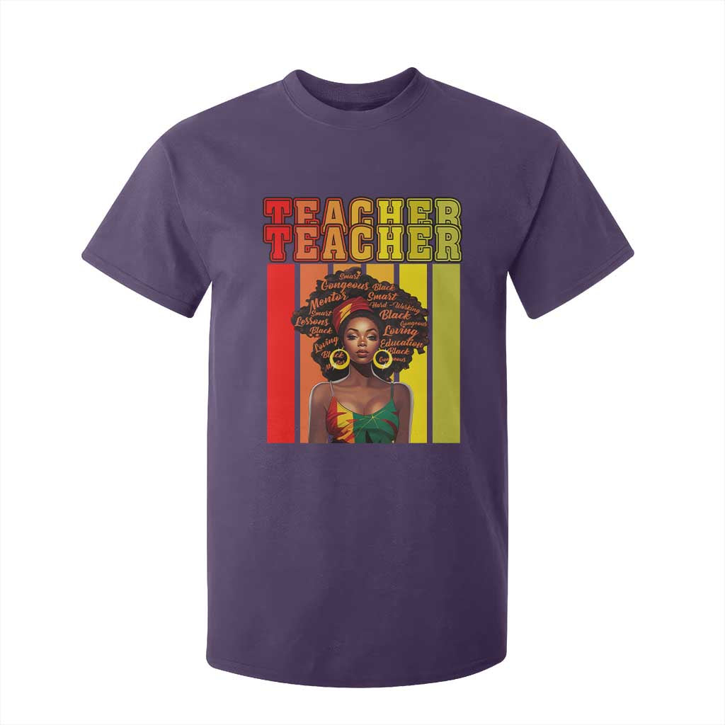 Black Teacher T Shirt For Kid African American Women School Educate TS09 Purple Print Your Wear