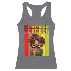 Black Teacher Racerback Tank Top African American Women School Educate TS09 Charcoal Print Your Wear