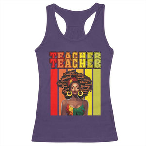Black Teacher Racerback Tank Top African American Women School Educate TS09 Purple Print Your Wear
