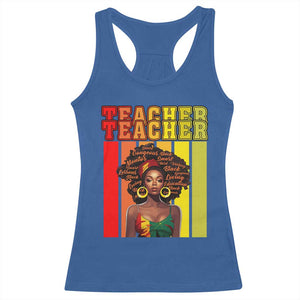 Black Teacher Racerback Tank Top African American Women School Educate TS09 Royal Blue Print Your Wear