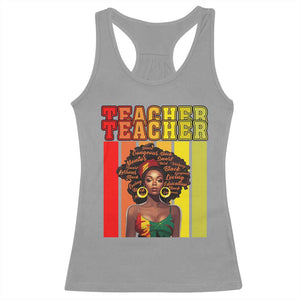 Black Teacher Racerback Tank Top African American Women School Educate TS09 Sport Gray Print Your Wear