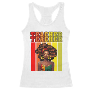 Black Teacher Racerback Tank Top African American Women School Educate TS09 White Print Your Wear