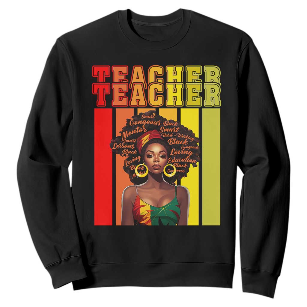 Black History Month Sweatshirt Teacher Women African Americans School Educate TS09 Black Printyourwear