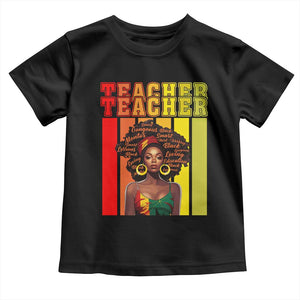 Black Teacher Toddler T Shirt African American Women School Educate TS09 Black Print Your Wear