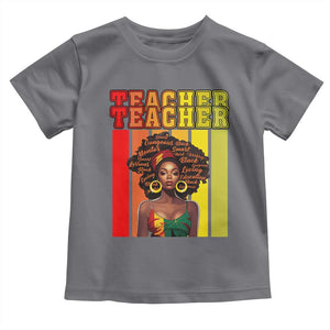 Black Teacher Toddler T Shirt African American Women School Educate TS09 Charcoal Print Your Wear