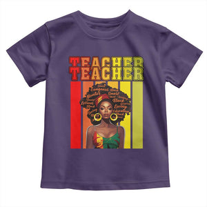 Black Teacher Toddler T Shirt African American Women School Educate TS09 Purple Print Your Wear