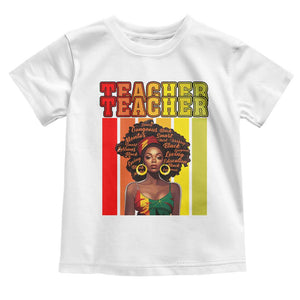 Black Teacher Toddler T Shirt African American Women School Educate TS09 White Print Your Wear