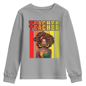 Black Teacher Youth Sweatshirt African American Women School Educate TS09 Sport Gray Print Your Wear