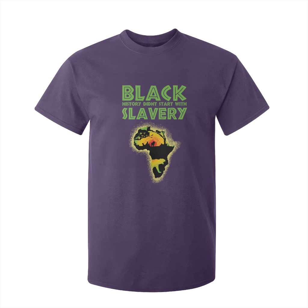 Black Freedom T Shirt For Kid Black History Didn't Start With Slavery African TS09 Purple Print Your Wear