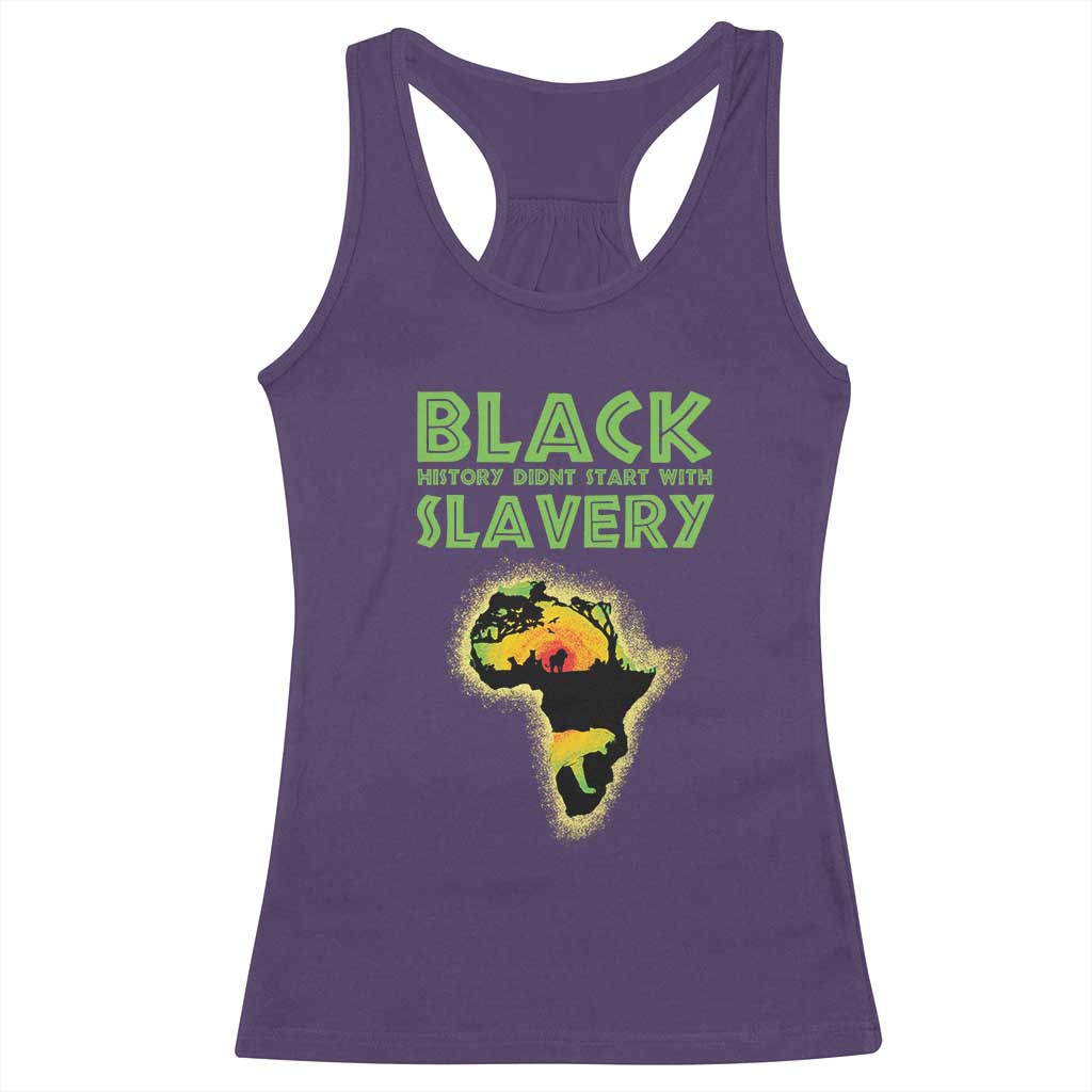 Black Freedom Racerback Tank Top Black History Didn't Start With Slavery African TS09 Purple Print Your Wear