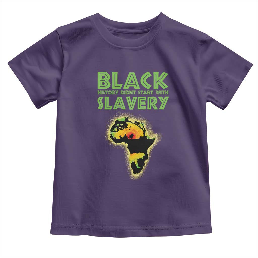 Black Freedom Toddler T Shirt Black History Didn't Start With Slavery African TS09 Purple Print Your Wear