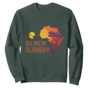 Black History Didn't Start With Slavery Sweatshirt TS09 Dark Forest Green Printyourwear