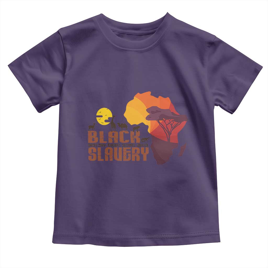 Black Pride Toddler T Shirt Black History Didn't Start With Slavery African TS09 Purple Print Your Wear