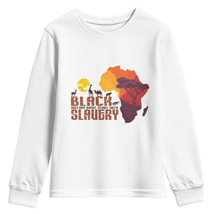 Black Pride Youth Sweatshirt Black History Didn't Start With Slavery African TS09 White Print Your Wear