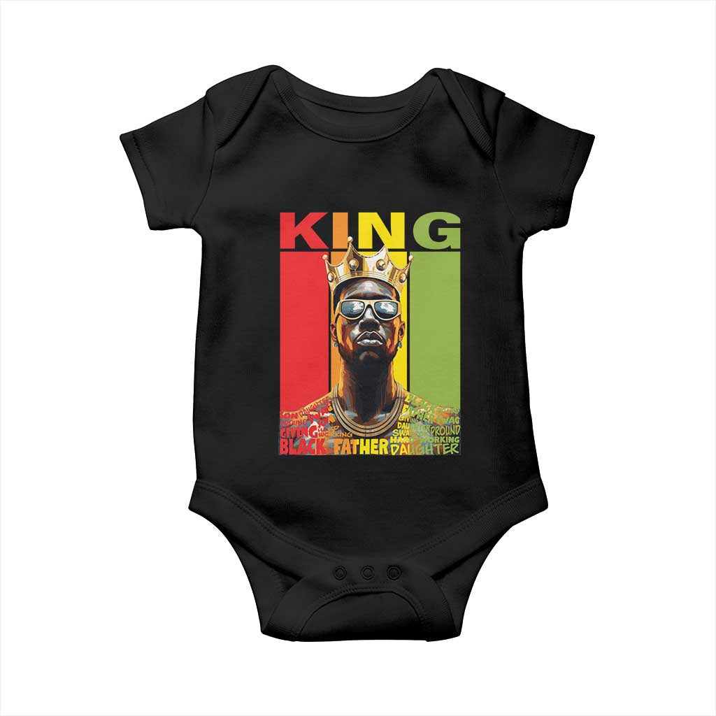 African American Dad Baby Onesie Black History King Father Melanin TS09 Black Print Your Wear