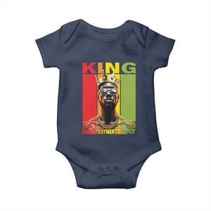 African American Dad Baby Onesie Black History King Father Melanin TS09 Navy Print Your Wear