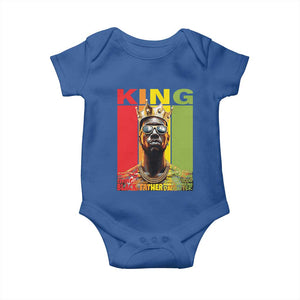 African American Dad Baby Onesie Black History King Father Melanin TS09 Royal Blue Print Your Wear