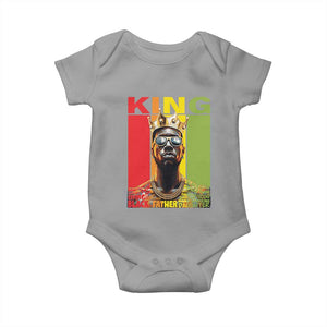 African American Dad Baby Onesie Black History King Father Melanin TS09 Sport Gray Print Your Wear