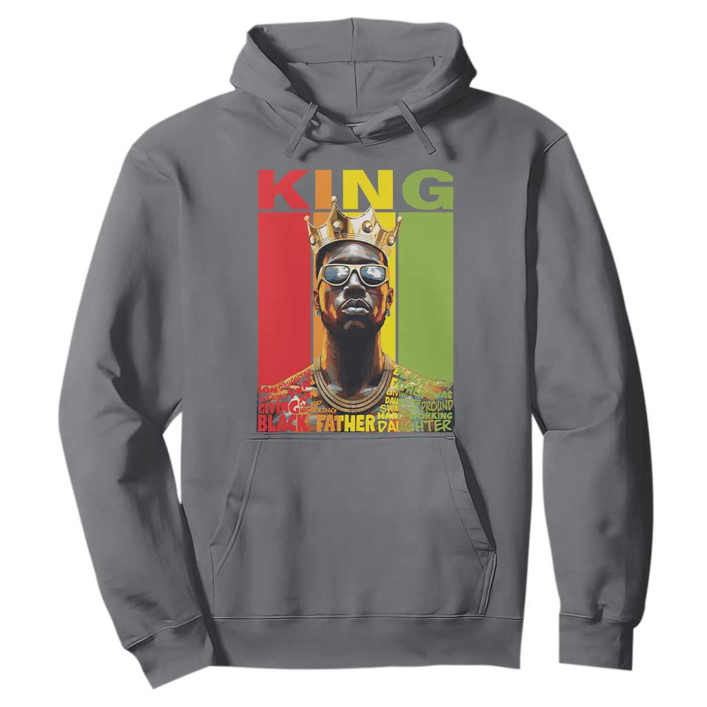 Black History King Father Melanin African American Dad Hoodie TS09 Charcoal Printyourwear