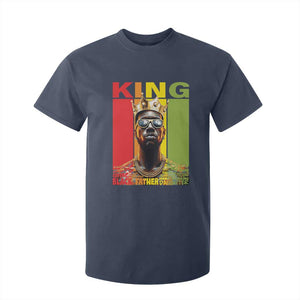 African American Dad T Shirt For Kid Black History King Father Melanin TS09 Navy Print Your Wear
