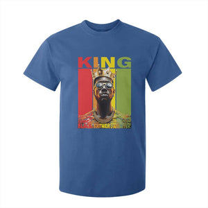 African American Dad T Shirt For Kid Black History King Father Melanin TS09 Royal Blue Print Your Wear