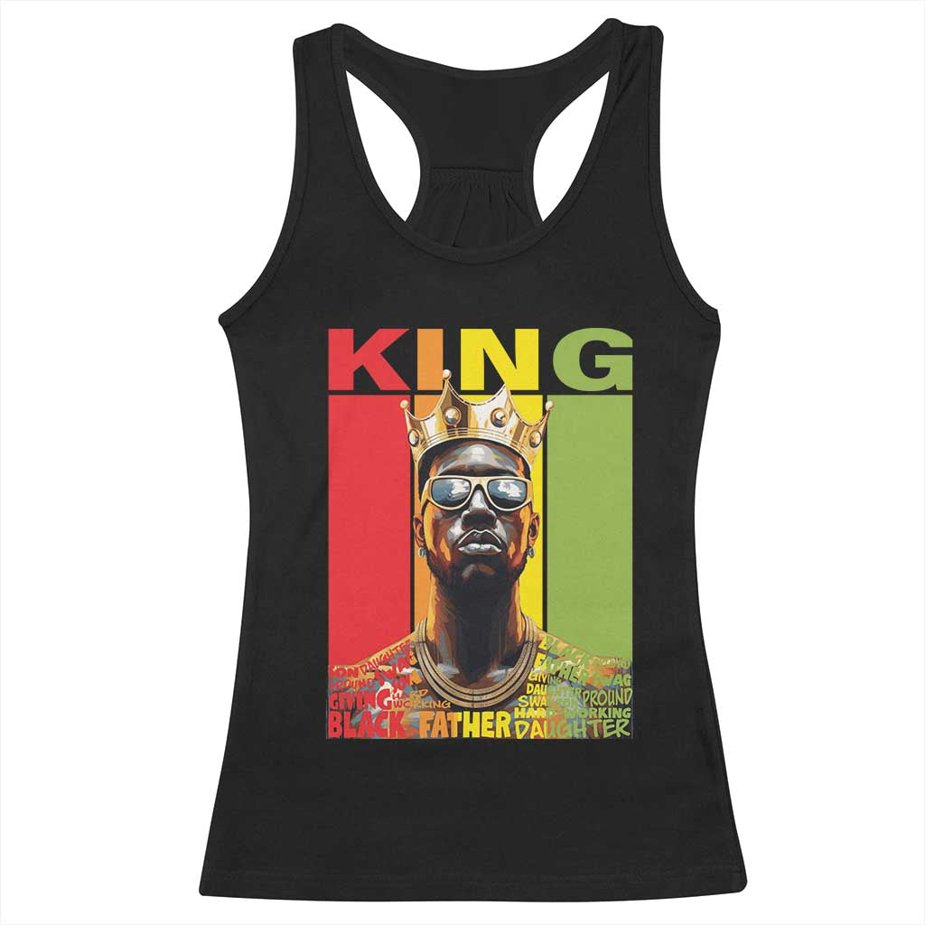 African American Dad Racerback Tank Top Black History King Father Melanin TS09 Black Print Your Wear