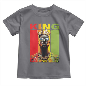 African American Dad Toddler T Shirt Black History King Father Melanin TS09 Charcoal Print Your Wear