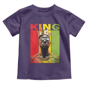 African American Dad Toddler T Shirt Black History King Father Melanin TS09 Purple Print Your Wear