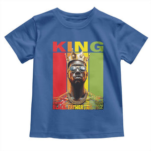 African American Dad Toddler T Shirt Black History King Father Melanin TS09 Royal Blue Print Your Wear