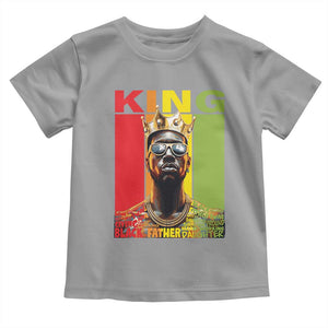 African American Dad Toddler T Shirt Black History King Father Melanin TS09 Sport Gray Print Your Wear
