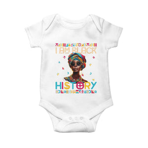 I Am Black History Baby Onesie Pretty African American Women TS09 White Print Your Wear