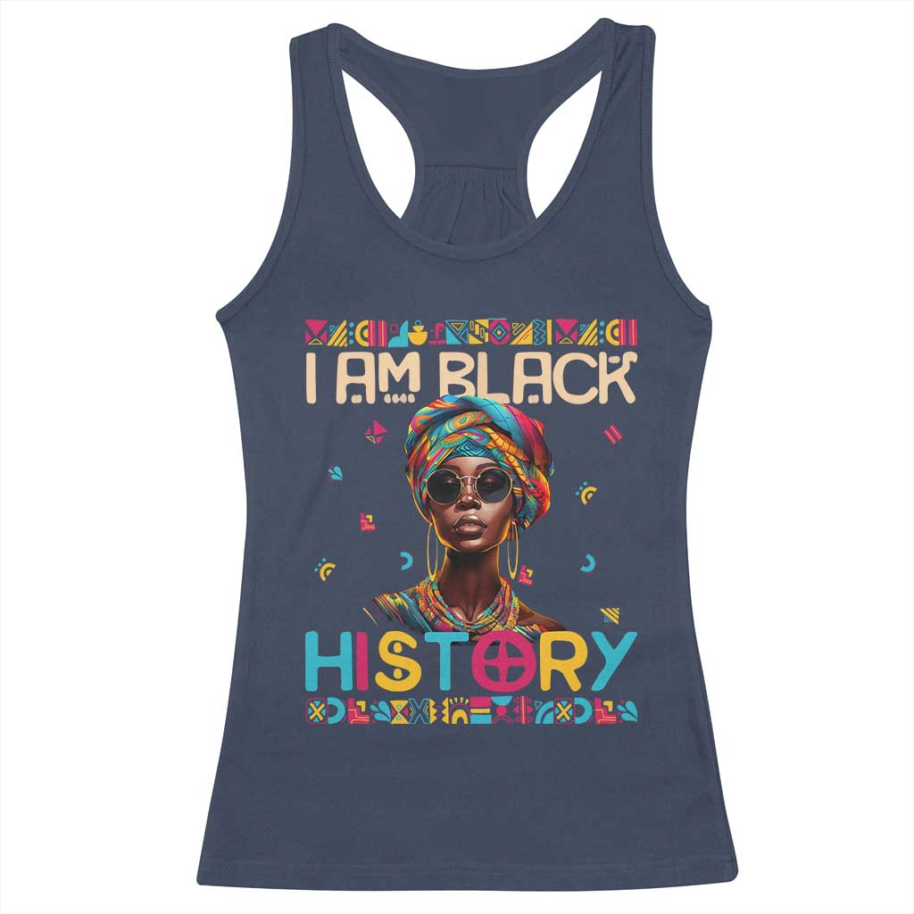 I Am Black History Racerback Tank Top Pretty African American Women TS09 Navy Print Your Wear