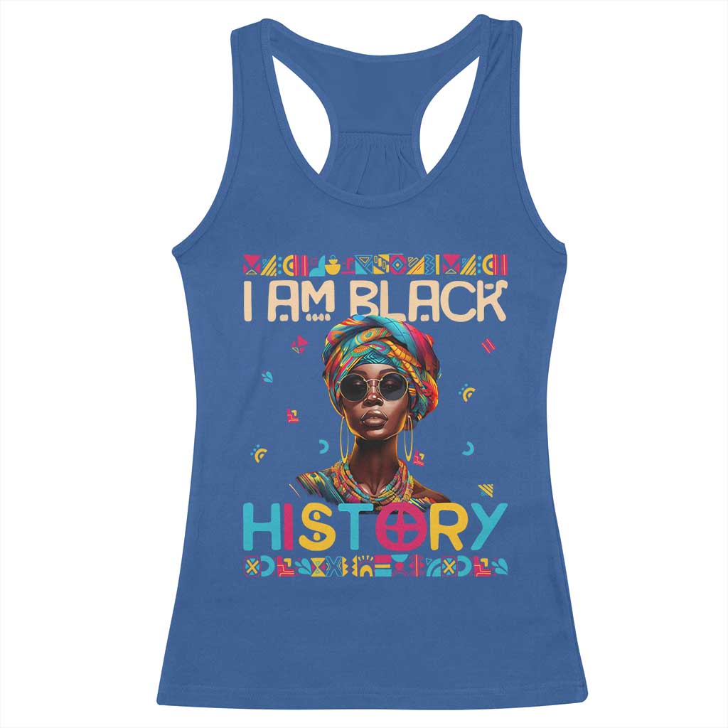 I Am Black History Racerback Tank Top Pretty African American Women TS09 Royal Blue Print Your Wear