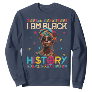 I Am Black History African American Women Pretty Sweatshirt TS09 Navy Printyourwear