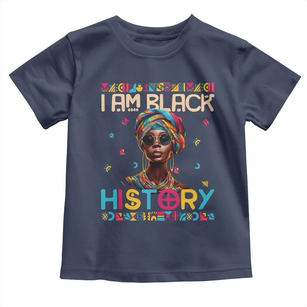 I Am Black History Toddler T Shirt Pretty African American Women TS09 Navy Print Your Wear