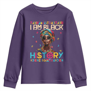 I Am Black History Youth Sweatshirt Pretty African American Women TS09 Purple Print Your Wear