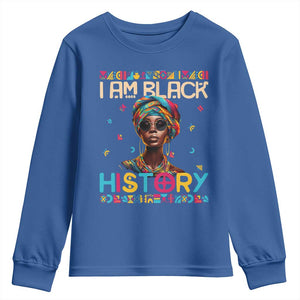 I Am Black History Youth Sweatshirt Pretty African American Women TS09 Royal Blue Print Your Wear