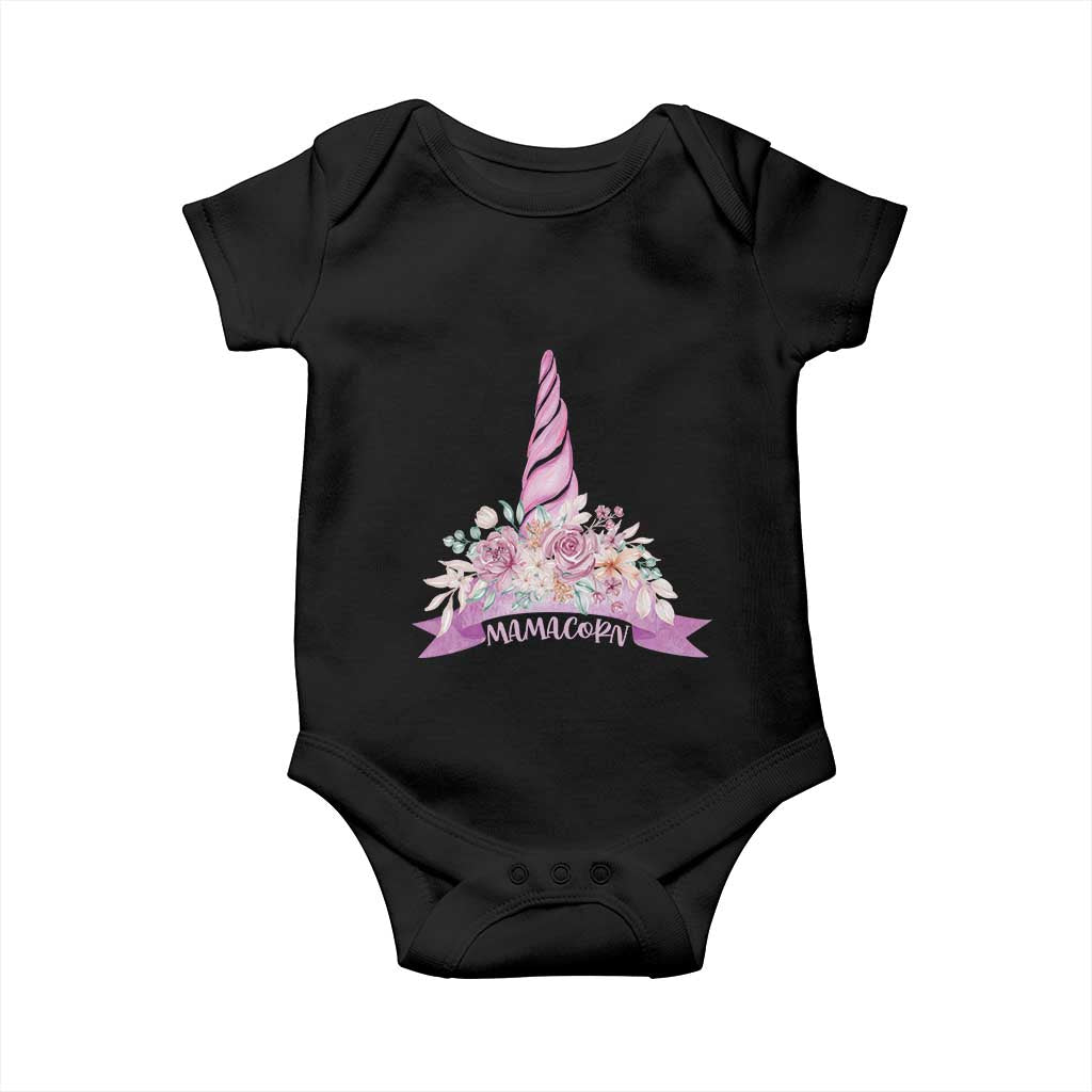 Cute Mamacorn Mother's Day Baby Onesie TS09 Black Print Your Wear