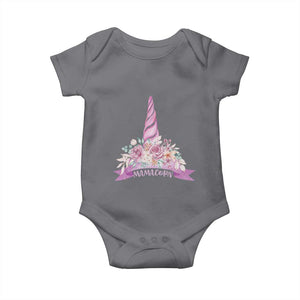Cute Mamacorn Mother's Day Baby Onesie TS09 Charcoal Print Your Wear