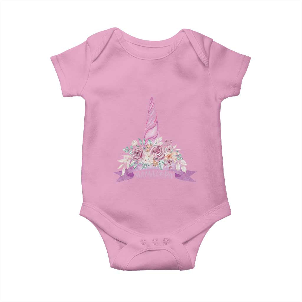 Cute Mamacorn Mother's Day Baby Onesie TS09 Light Pink Print Your Wear